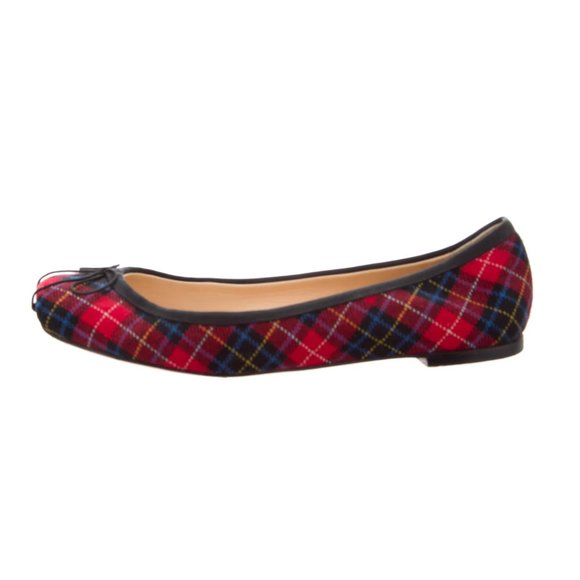 Christian Louboutin Mamadrague plaid tartan wool Flats $495 37 36.5 RARE skims - Picture 3 of 7